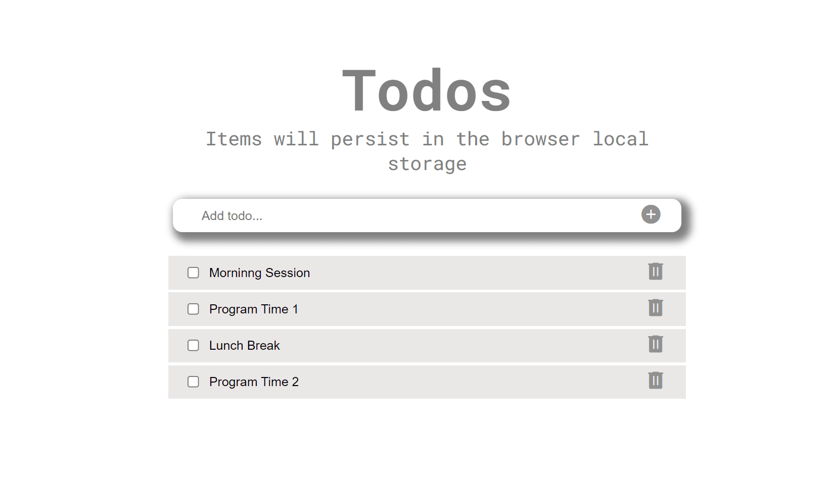 Project screenshot